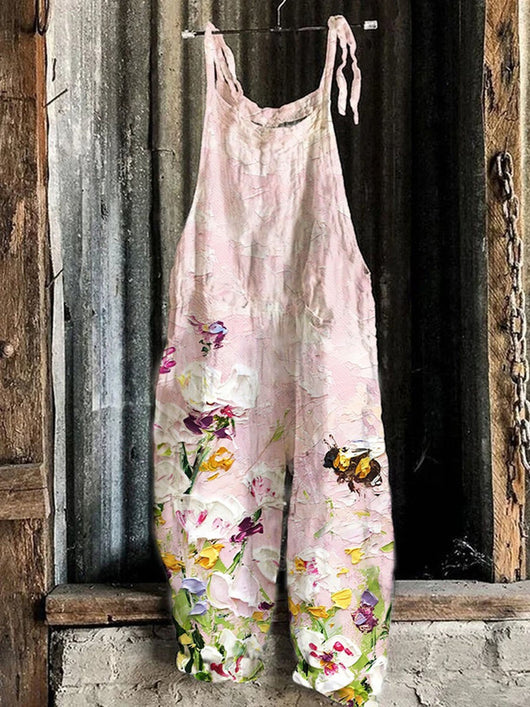 Jumpsuit Retro de Pierna Ancha para Mujer con Estampado Dulce - Image 25
