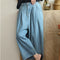 Pantalón Cropped Ancho de Tencel y Algodón para Tallas Grandes