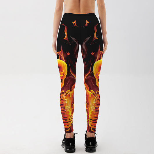Pantalones Yoga Estampado Calavera Personalidad Halloween - Image 19