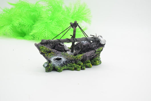 Decoración de Acuario Barco de Red - Paisaje en Miniatura para Peceras - Image 7