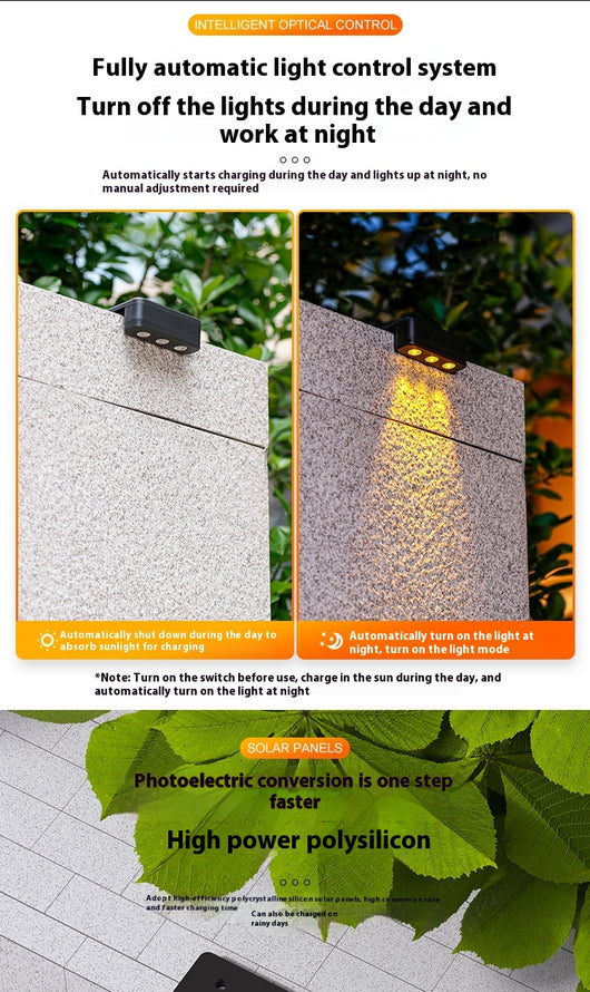 Lámpara Solar de Pared para Pasillo - Luz LED Automática - Image 14