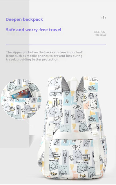 Mochila Escolar Impresa de Gran Capacidad para Estudiantes de Secundaria - Image 20