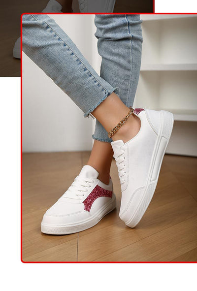 Tenis Blancos Brillantes para Uso Casual - Image 12