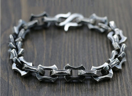 Pulsera de Plata 925 Estilo Vintage con Cierre Marinero Pesado - Image 6