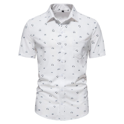 Camisa Estampada Blanca para Hombre - Diseño Moderno y Versátil