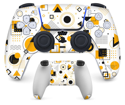 PS5 controller with a pastel marble sticker, showing the front and back views for anti-scratch protection. - Image 31