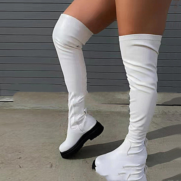 Botas Impermeables para Mujer con Suela Gruesa y Cierre Lateral