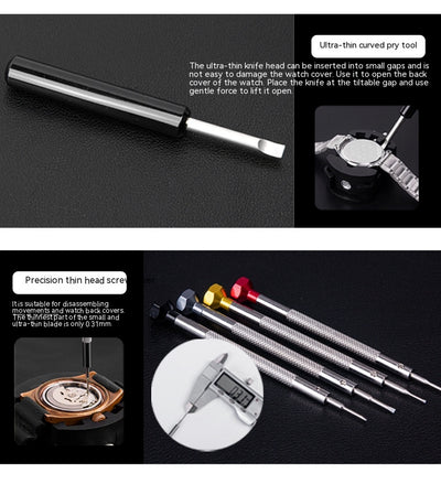 Kit Profesional de Reparación de Relojes - Herramientas Completas para Mantenimiento y Cambio de Batería - Image 4