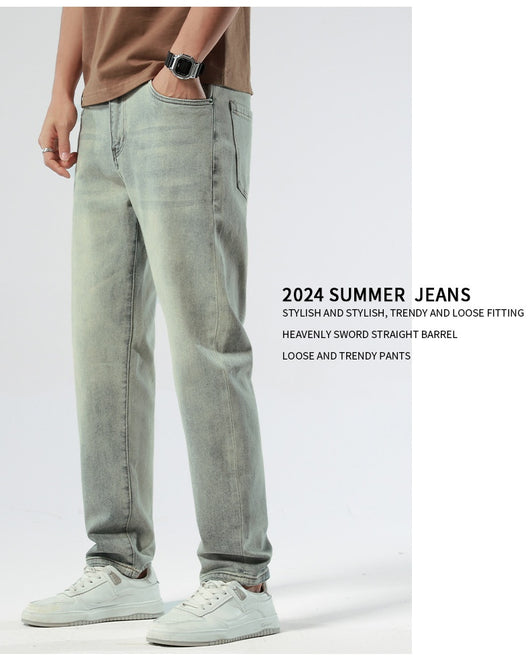 Pantalones Vaqueros Stretch Nostálgicos Slim Fit para Hombre - Image 22