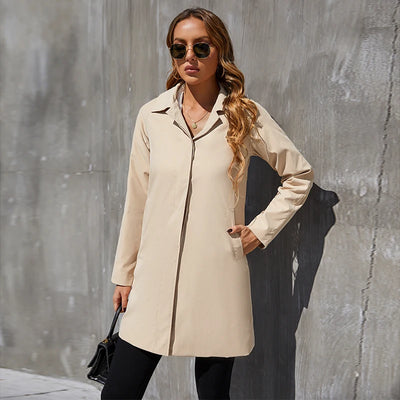 Abrigo Tipo Trench Clásico Británico para Mujer - Elegancia y Sofisticación - Image 11