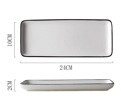 Plato Rectangular de Cerámica Japonesa para Sushi - Image 9