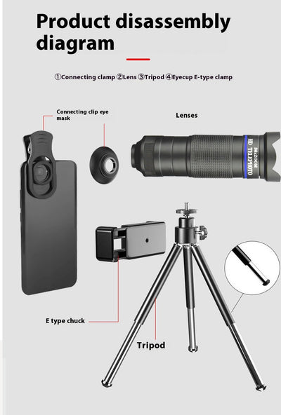 Lente Teleobjetivo 36x para Smartphone - Kit Completo de Fotografía Móvil - Image 12
