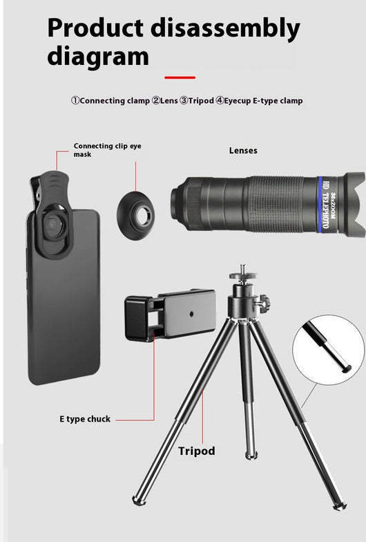 Lente Teleobjetivo 36x para Smartphone - Kit Completo de Fotografía Móvil - Image 12