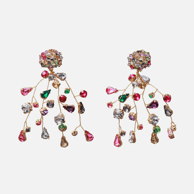 Aretes de Cristal Multicolor con Brillo de Diamante - Image 12