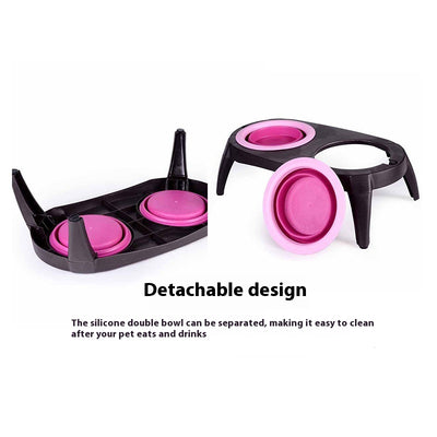 Comedero Doble para Perros Plegable con Tazones TPR - Image 3