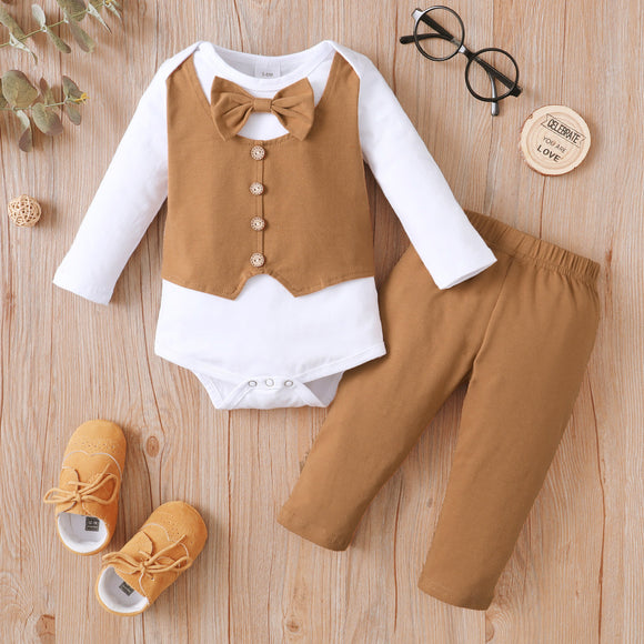 Conjunto Formal Infantil Británico - Chaleco, Camisa y Pantalón