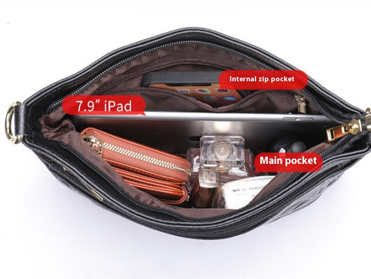 Bolso de Cuero Genuino para Mujer - Cartera Casual Tipo Mensajero - Image 17