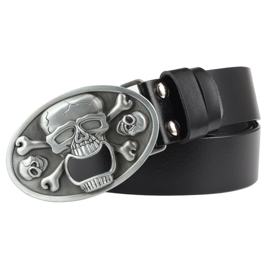 Cinturón Casual para Hombre con Hebilla Calavera - Image 2