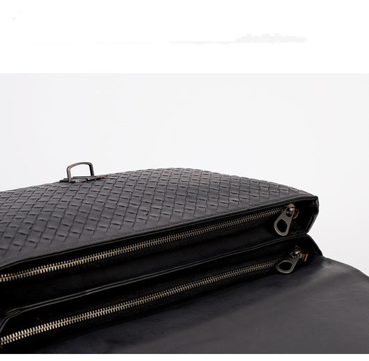 Maletín Casual Hombre Tejido Entrelazado para Negocios - Image 12