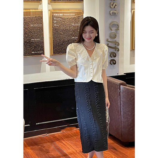 Falda A-línea Cintura Alta Slim con Efecto Cadera y Elegancia - Image 12