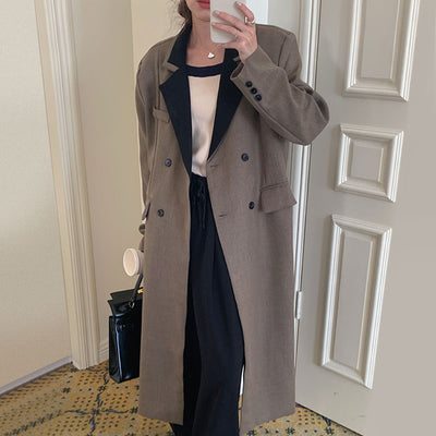 Blazer de Doble Botonadura con Solapa Contrastada - Image 4