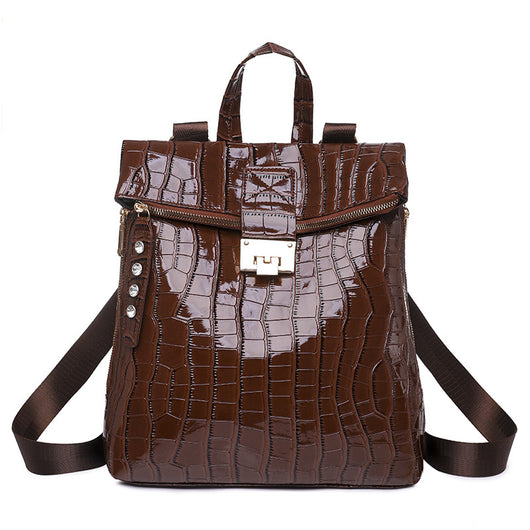Mochila Escolar de Cuero Suave con Gran Capacidad para Mujer - Image 11