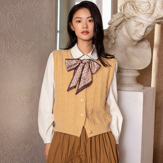 Conjunto Preppy de Chaleco y Camisa - Traje Dos Piezas Elegante - Image 16