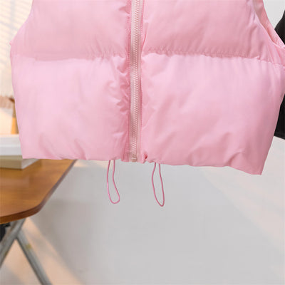 Chaleco Acolchado de Plumón para Mujer con Cuello Alto Grueso y Cálido - Image 12