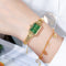 Reloj Cuadrado Dorado 18K para Mujer - Diseño Trendy y Elegante