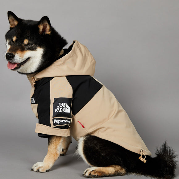 Chaqueta Impermeable Khaki para Perros