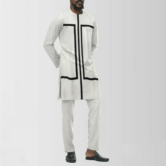 Camisa Estampada Étnica Africana para Hombre