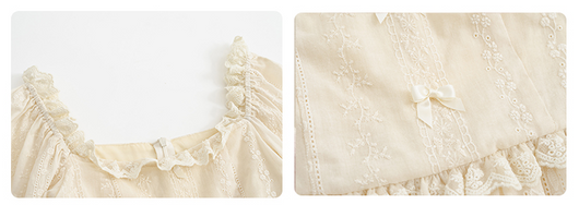 Blusa Elegante con Lazo Bordado y Encaje - Manga Corta Verano - Image 6