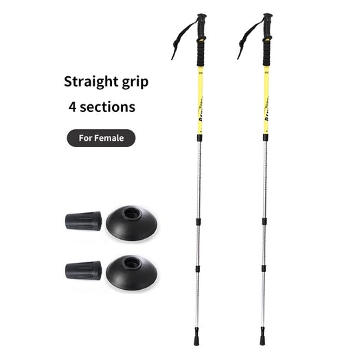 Bastones de Trekking Ultraligeros Plegables de Aluminio con Mango Recto - Image 8