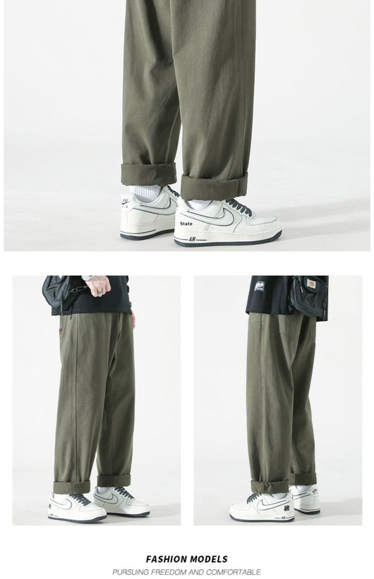 Pantalones Cargo Sueltos para Hombre Rectos Casuales - Image 29