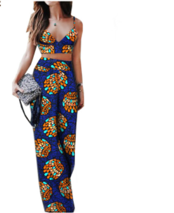 Conjunto de Dos Piezas Estampado Africano para Mujer - Image 4