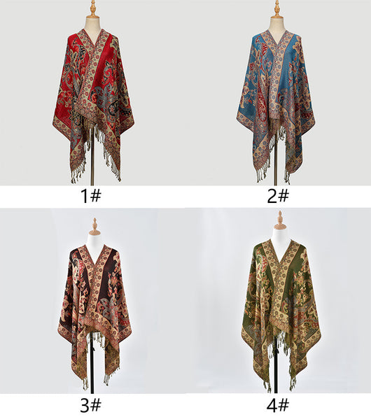 Pañuelo Étnico con Patrón de Anacardo y Borlas - Estilo Bohemio - Image 11