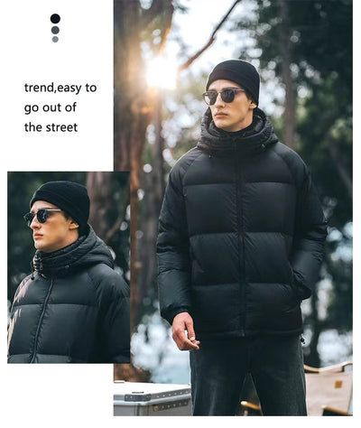 Abrigo de Plumón de Pato Blanco Premium para Parejas Invierno - Image 11