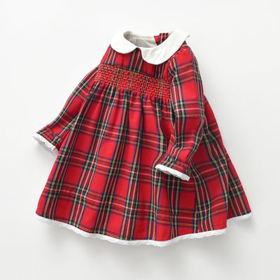 Vestido a Cuadros Rojo para Niña - Colección Otoño - Image 3