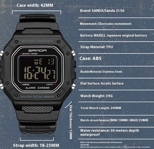 Reloj Deportivo Sumergible para Jóvenes con Alarma Digital - Image 9