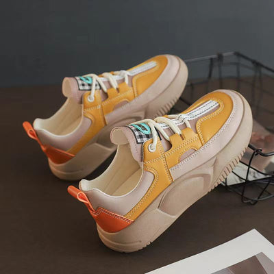 Tenis de Cuero para Mujer con Suela Gruesa y Costuras Reforzadas - Image 2