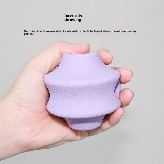 Pink star-shaped natural rubber pet food dispensing toy for engaging pets during feeding. - Image 4