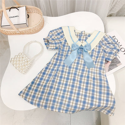 Vestido Escolar Coreano para Niñas - Falda Cuadriculada Estilo Princesa - Image 3