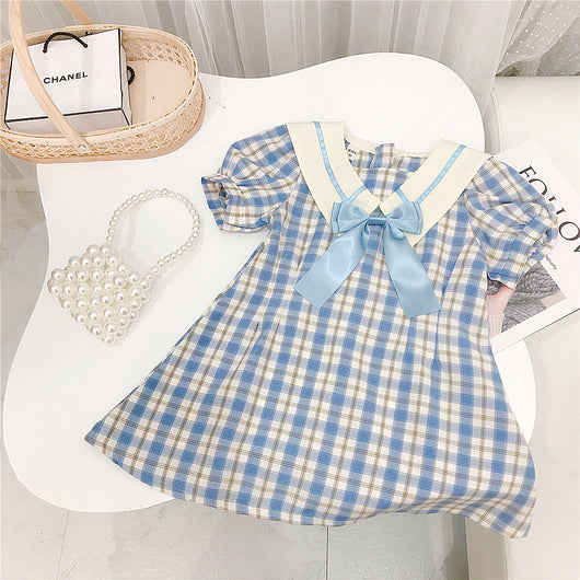 Vestido Escolar Coreano para Niñas - Falda Cuadriculada Estilo Princesa - Image 3