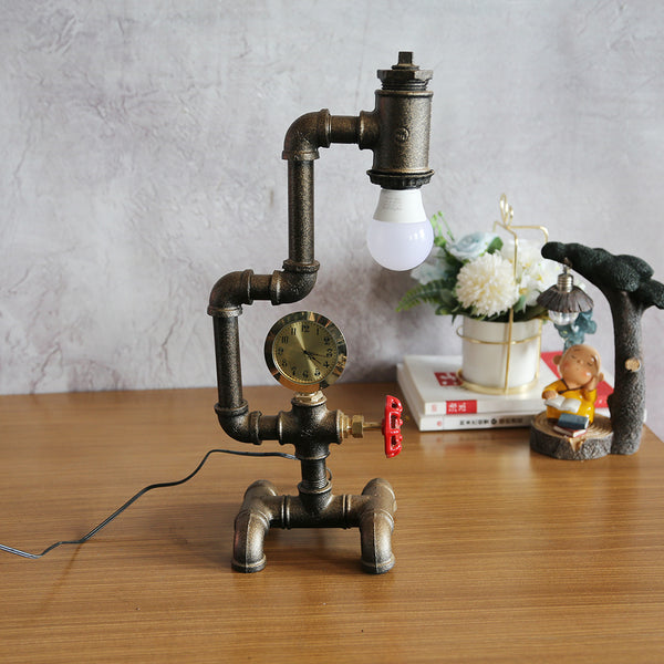 Lámpara Vintage Tubo Industrial LED con Diseño Retro en Hierro Forjado