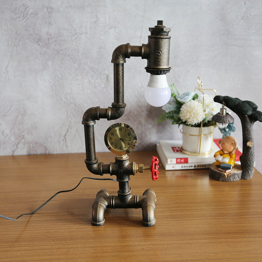 Lámpara Vintage Tubo Industrial LED con Diseño Retro en Hierro Forjado