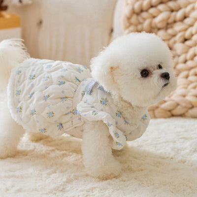 Vestido Abrigado para Perros Pequeños con Forro de Franela y Decoración de Moño - Image 10