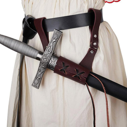 Cinturón Medieval Crusader con Espada Colgante en Cuero PU - Image 2