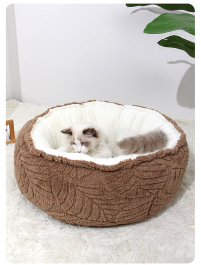 Cama Redonda Acogedora para Gatos y Perros Pequeños - Nido Térmico Suave - Image 24