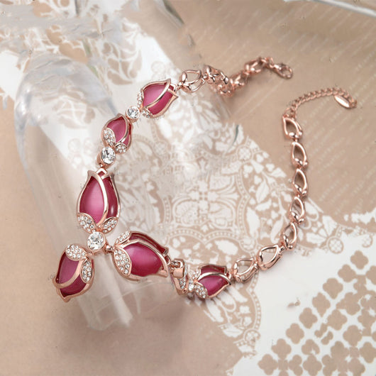 Conjunto de Collar y Aretes de Tulipán Lujo - Image 6