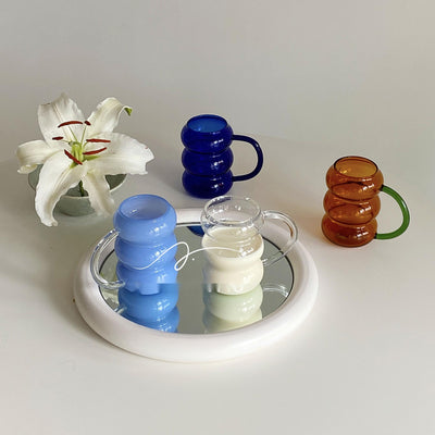 Vaso de Diseño Coreano Transparente - Taza de Vidrio para Leche y Bebidas - Image 11